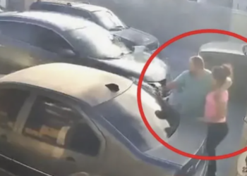 Circula un VIDEO en el que se muestra el asesinato de un ex policía de San Pedro mientras charlaba con su esposa